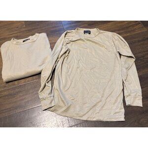 Set of 2 US Air Force Tan thermal undershirts size medium Advantage Wear & Gear